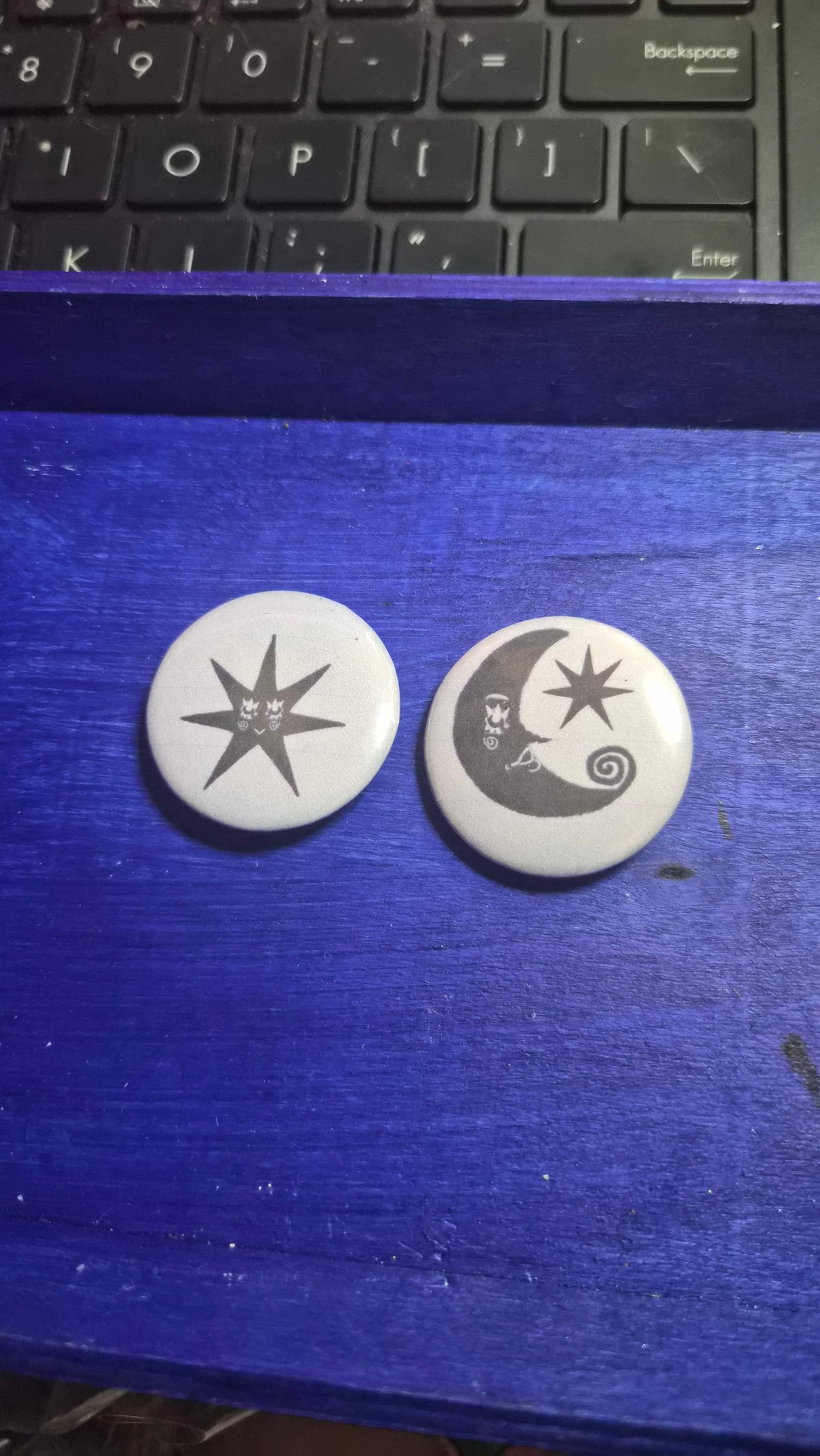 Moon and Star Button Set