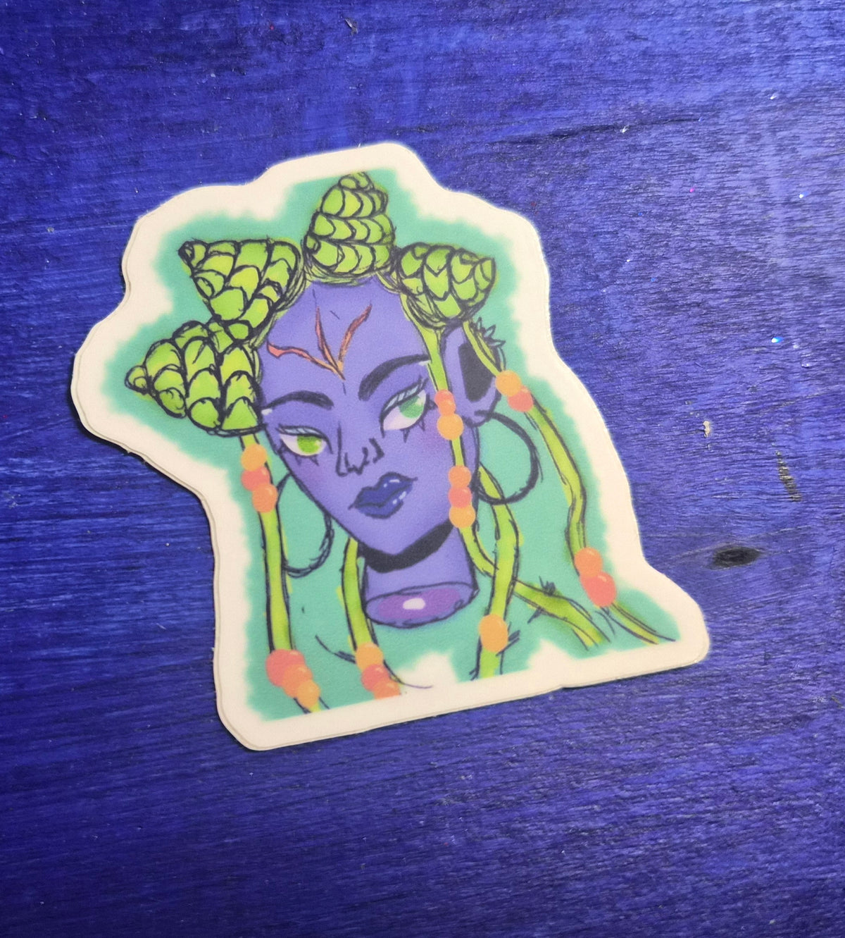 Green bantuu purple lady