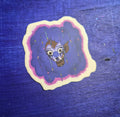 Sad blue hair clown